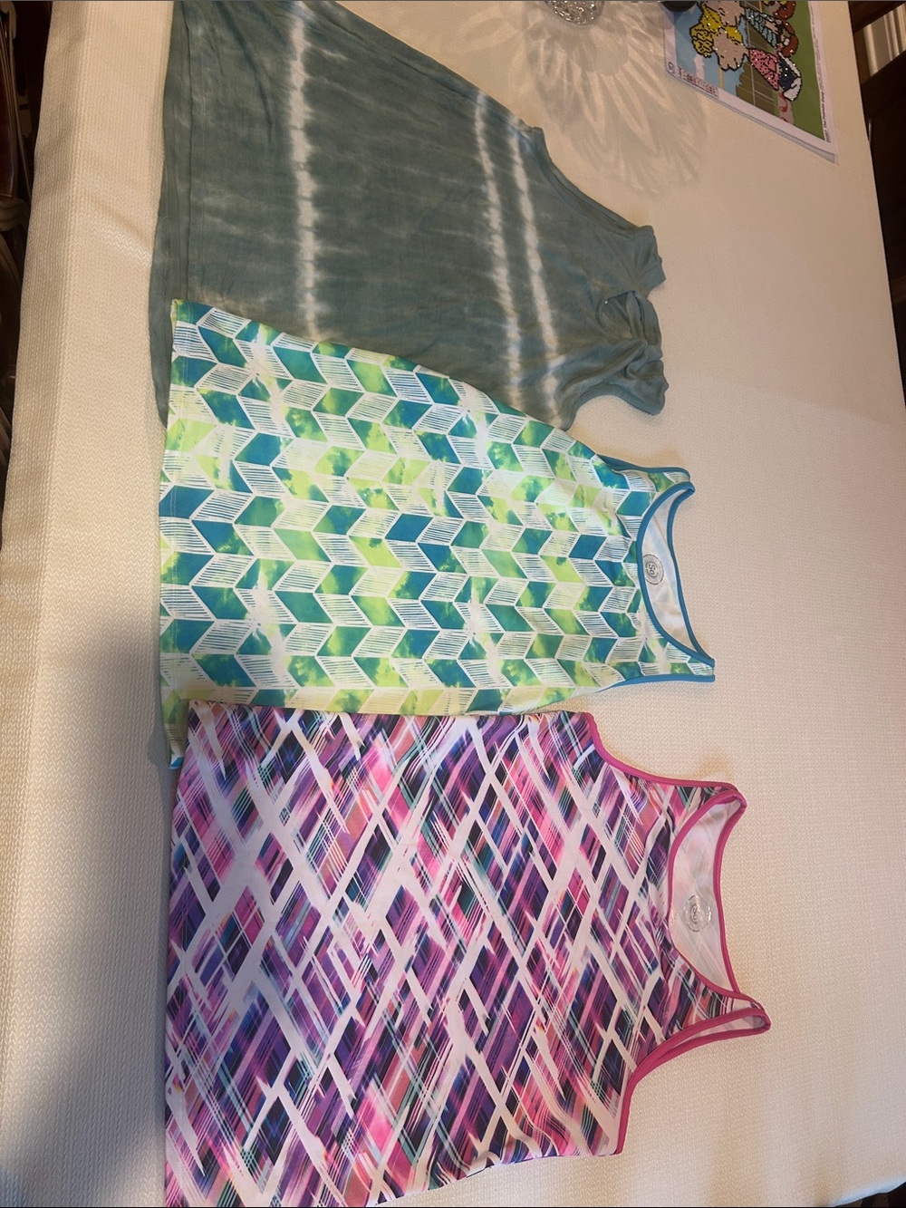 SO and Justice Girls' Tank Top 3-Pack — Pink, Teal & Green